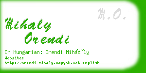 mihaly orendi business card